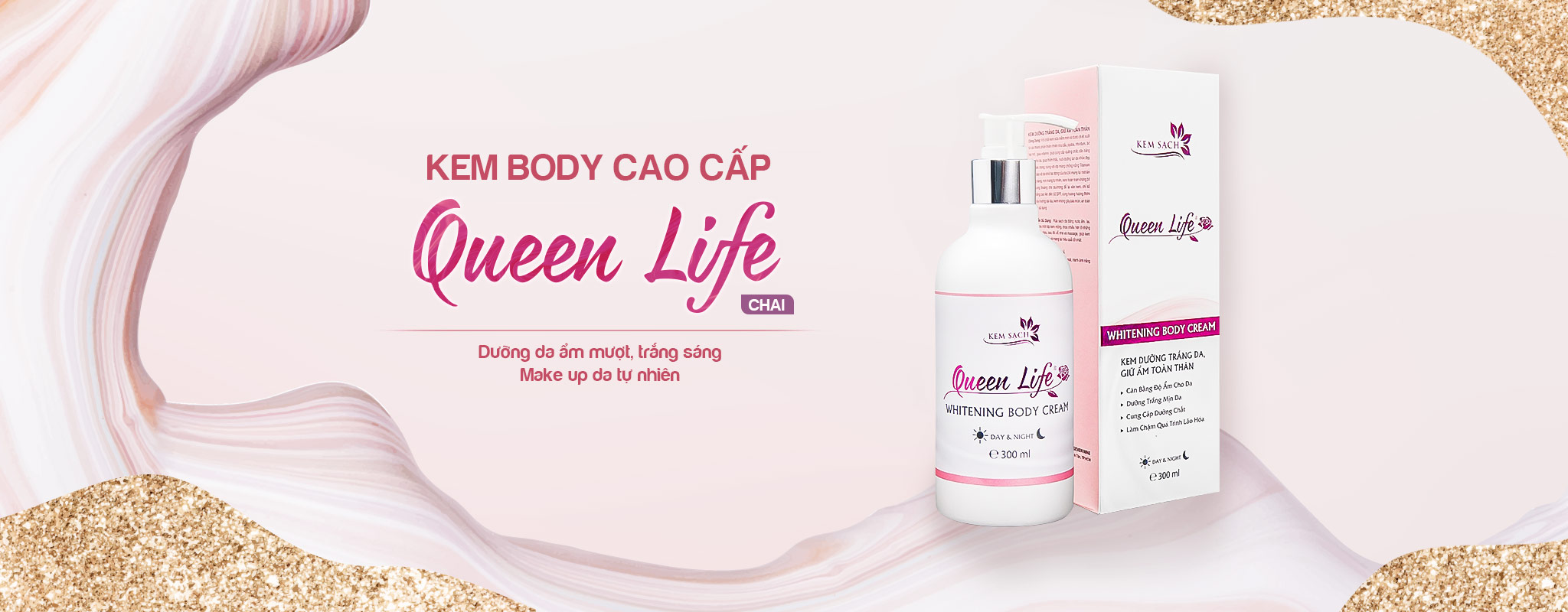 Kem body cao cấp Queen Life (chai)