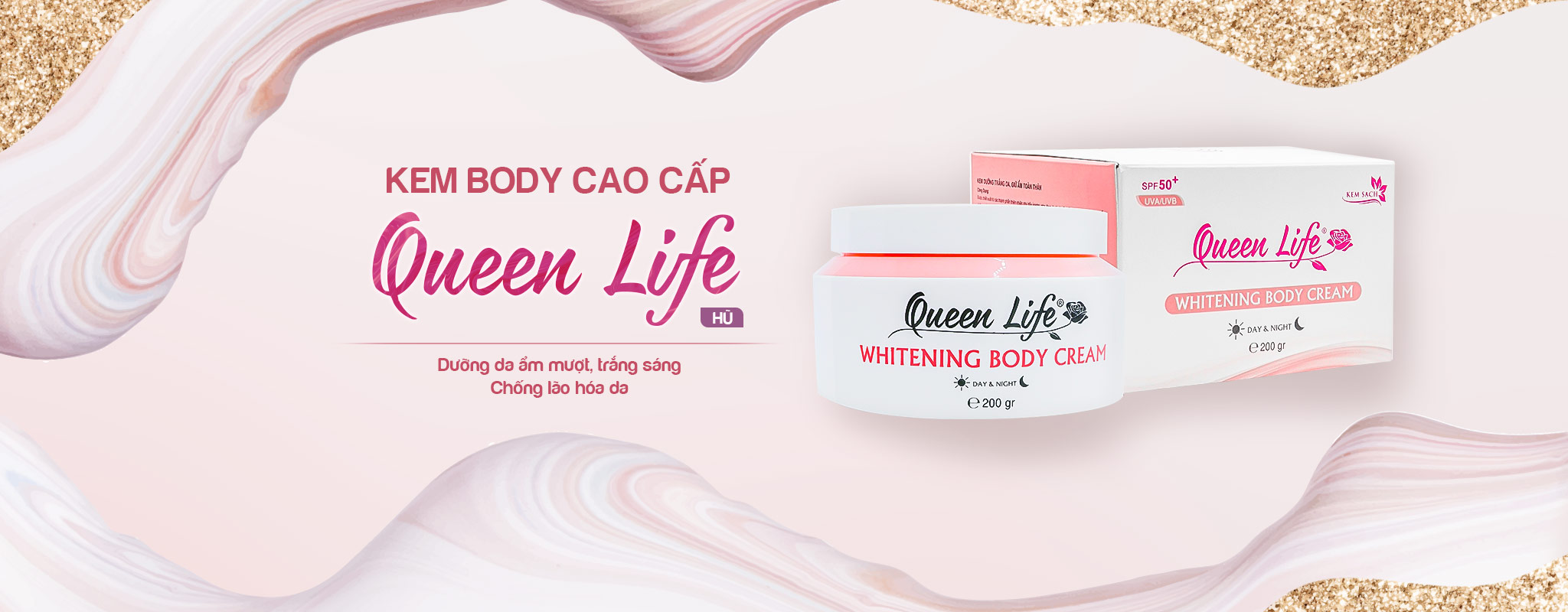 Kem body cao cấp Queen Life (hũ)