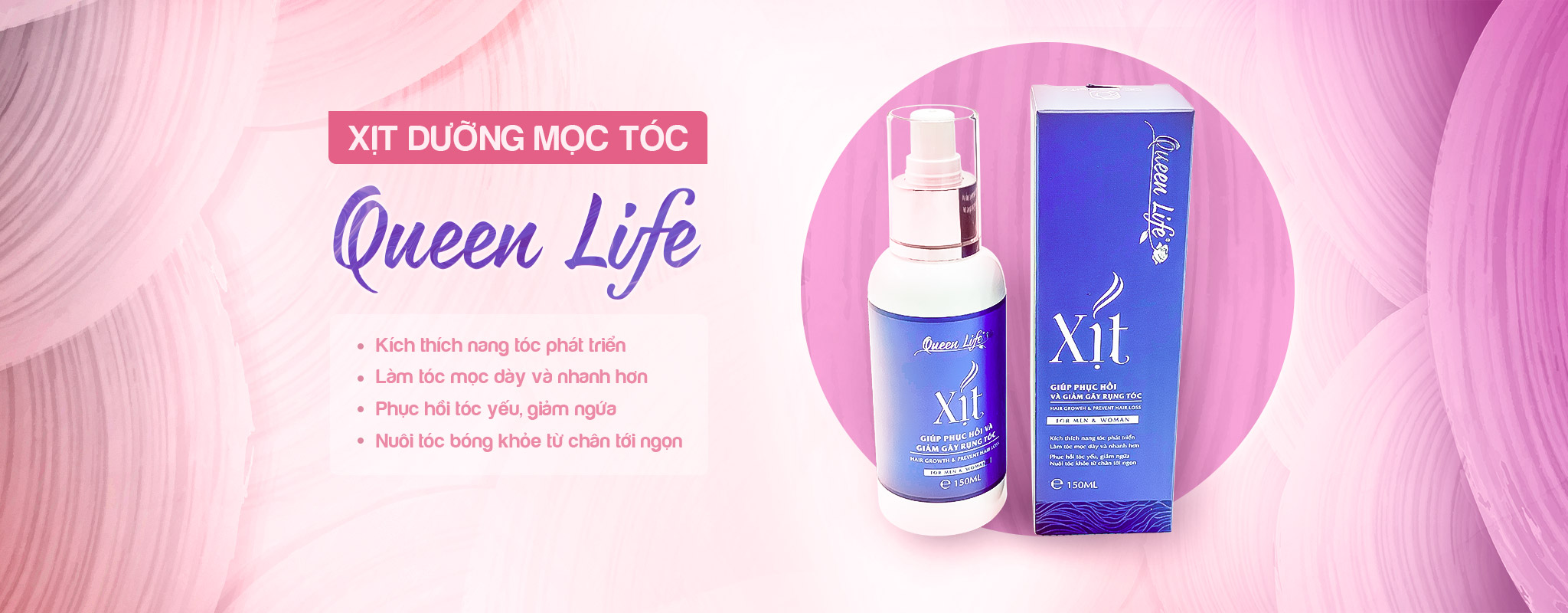 XỊT DƯỠNG MỌC TÓC QUEEN LIFE